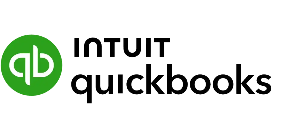 Intuit QuickBooks logo with a green circle containing a white 'qb' monogram and the words 'INTUIT quickbooks'.